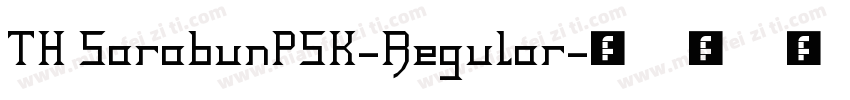TH SarabunPSK-Regular字体转换